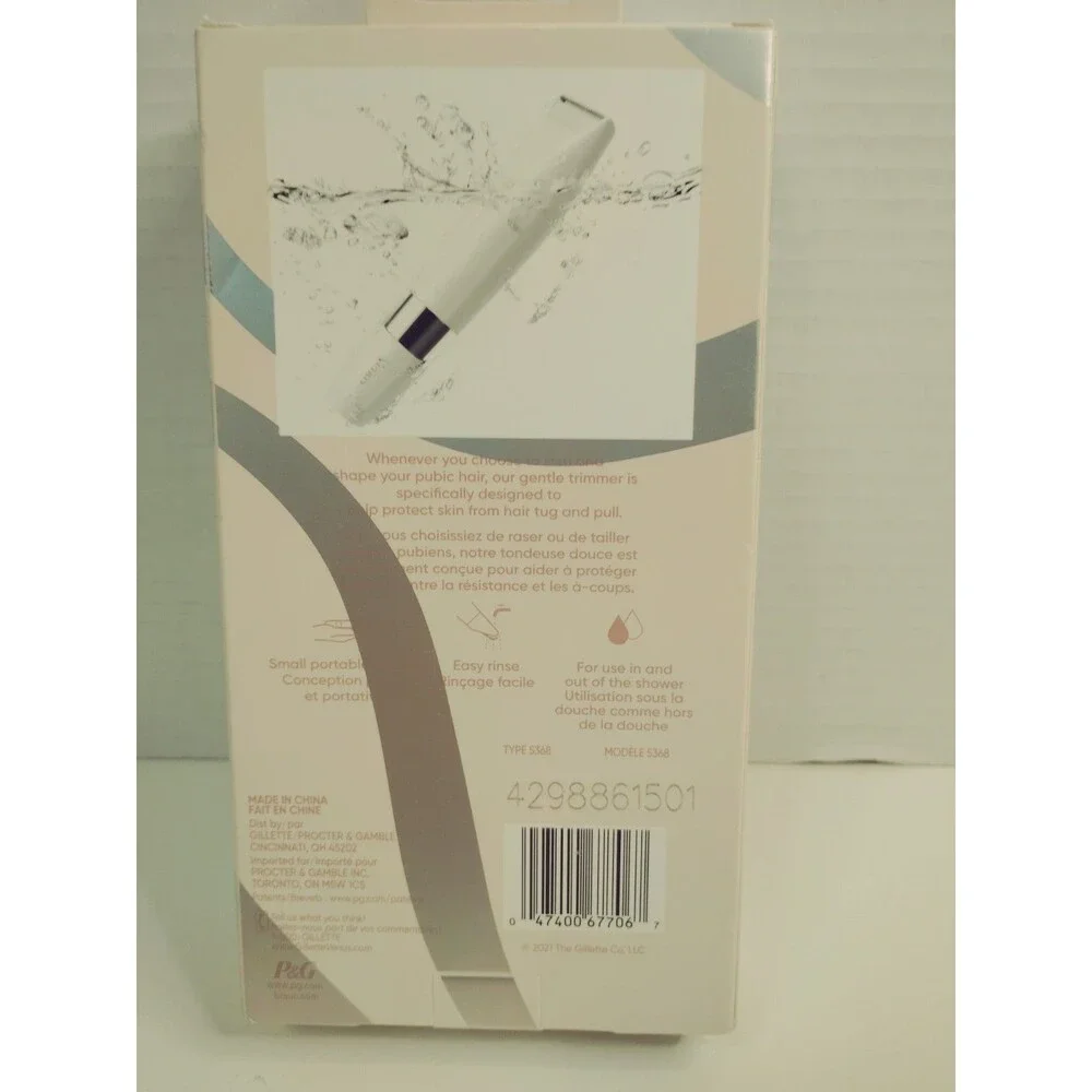 Gillette Venus Women’s Pubic Trimmer Cordless Washable White Precision Head